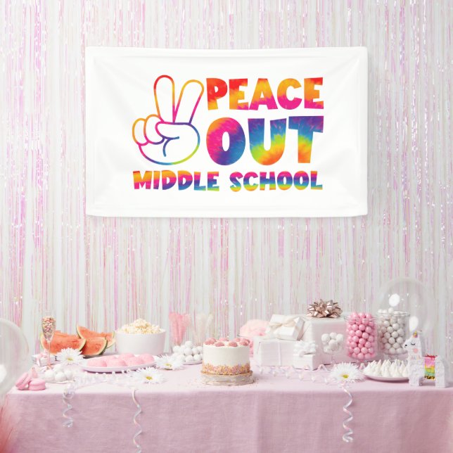 Lona Adiós Escuela Secundaria Tie Dye Último Día De Esc (Fiesta)