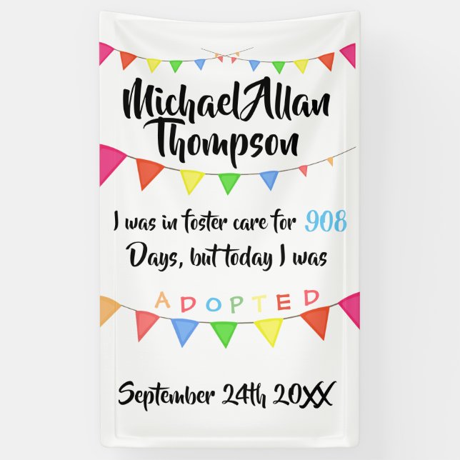 Lona Adopción del personalizado del Rótulo de la (Vertical)
