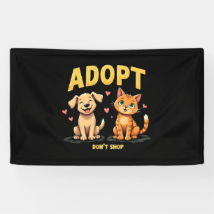 Lona Adopta No Compres - Salvamento de Mascotas Adorabl