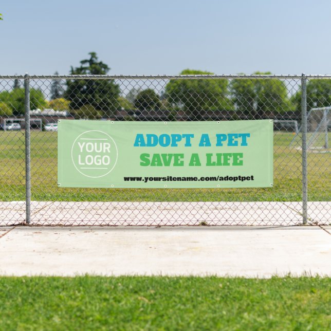 Lona Adopta una mascota Foto Banner personalizado (In situ)