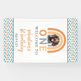 Lona Adorable Dog Arcoiris acuarela Primer Fiesta de cu