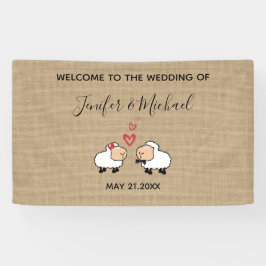 Lona Adorable lindo y gracioso personalizado oveja en e