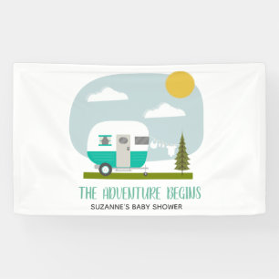 Lona Adventure Turquoise Retro Camper Boy Baby Shower