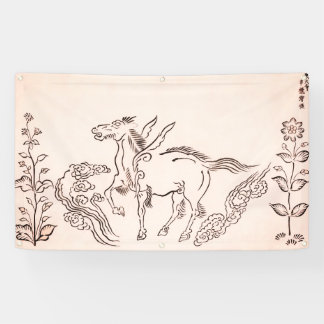 Lona Afiche JAPONÉS DE CABALLO AVIADO