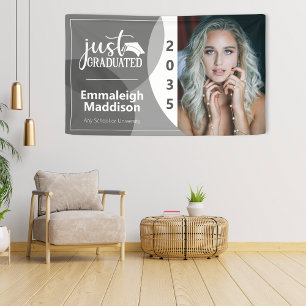 Lona Afiche moderno de foto Personalizado gris recién g