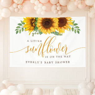 Lona Aflorada Pequeño Girasol En Camino Baby Shower