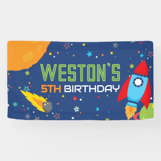 Lona Afuera de este cartel mundial de cumpleaños del es (Horizontal)