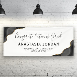 Lona Ágata de Oro Negro Felicitaciones Graduación