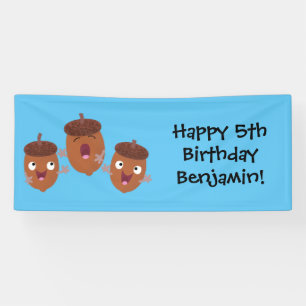 Lona Agradables bellotas cantando personalizado para lo