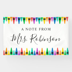 Lona Agradecimiento del profesor al Rainbow Crayon