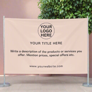 Lona Agregar logotipo comercial y texto promocional Rub