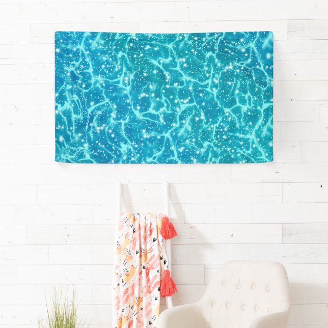 Lona Agua de mar azul con paracaídas (In situ)