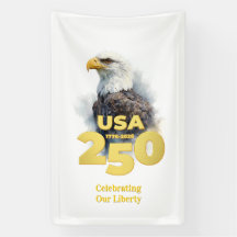 Águila calva al acuarela & Oro USA 250