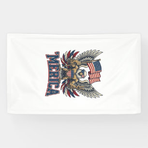 Lona Águila Patriótica Merica Camiseta Diseño Vector Vi