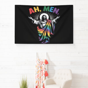 Lona Ah hombres divertidos Orgullo Gay LGBT