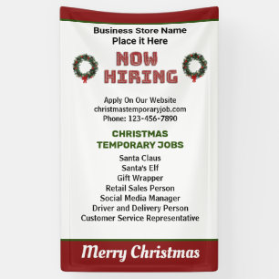 Lona Ahora contratar Navidades Personalizado de trabajo