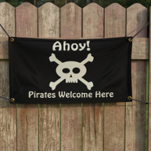 ¡Ahoy! Banner de bienvenida a los piratas aquí