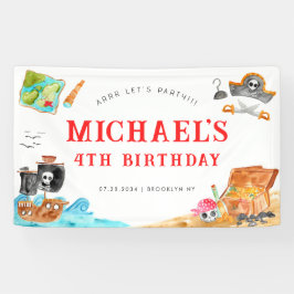 Lona Ahoy Shipmates Treasure Hunt Ship Pirate Cumpleaño