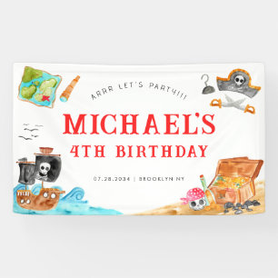 Lona Ahoy Shipmates Treasure Hunt Ship Pirate Cumpleaño