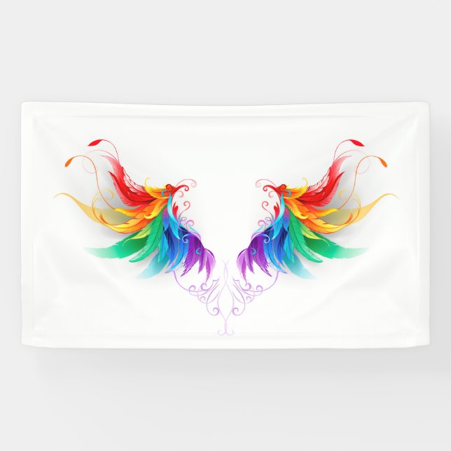 Lona Alas del arco iris fluidas (Horizontal)