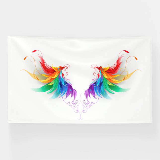 Lona Alas del arco iris fluidas (Horizontal)
