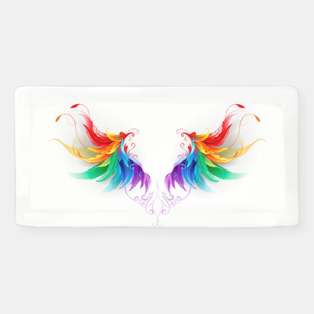 Lona Alas del arco iris fluidas (Horizontal)