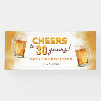 Lona Alegres y cervezas Mens Gracioso cumpleaños número