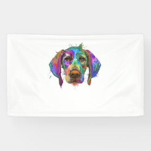 Lona Alemán de Shorthal Pointer Dog Face Colorous Pop A