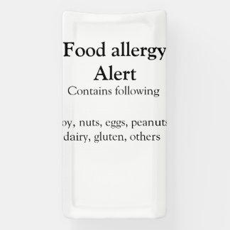 Lona Alerta de alergia al alimento añadir nombre de los