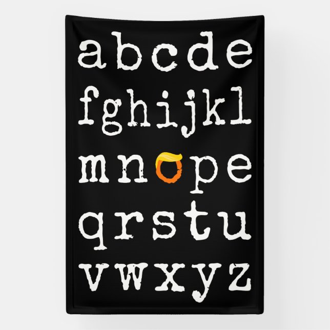 Lona Alfabeto antiTrump - No V (Vertical)