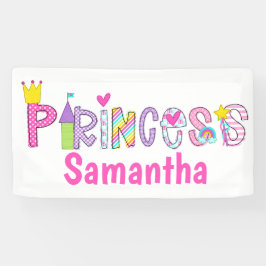Lona Alfabeto de Princesa Cuta Personalizado