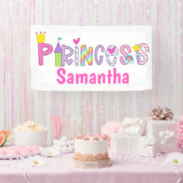 Lona Alfabeto de Princesa Cuta Personalizado