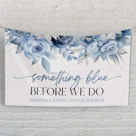 Lona Algo Azul Antes De Hacer Duchas Parejas Florales