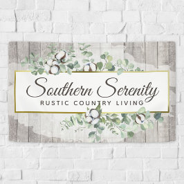 Lona Algodón de acuarela rústico y botánico