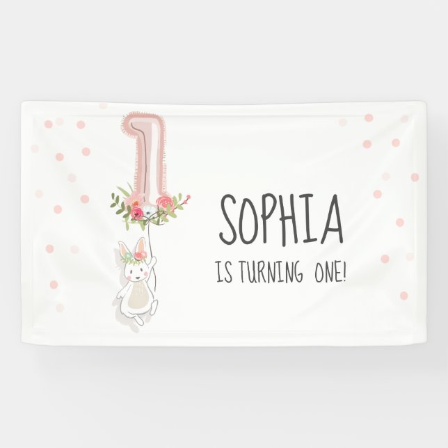 Lona Algún chica rosado Pascua de la bandera del (Horizontal)