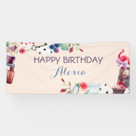 Lona Alicia en Rosa de Reloj de Té de conejo de maravil