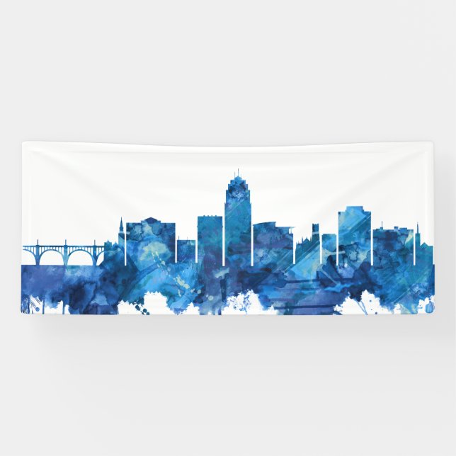 Lona Allentown Pennsylvania Skyline Blue (Horizontal)