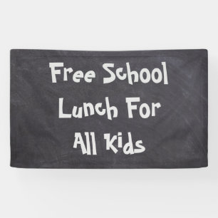 Lona Almuerzo Escolar Gratuito Para Todos Los Niños