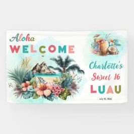 Lona Aloha Luau Tropical Island Beach Sweet 16 Fiesta