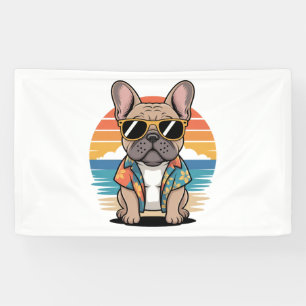Lona Aloha Pup – Frio Bulldog Francés Ambiente de Playa
