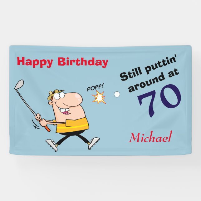 Lona Alrededor de 70 golfistas (Horizontal)