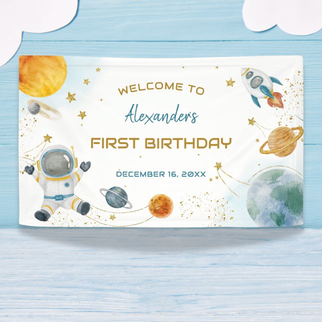 Lona Alrededor del Sol Espacio Primer Cumpleaños Bienve (Subido por el creador)