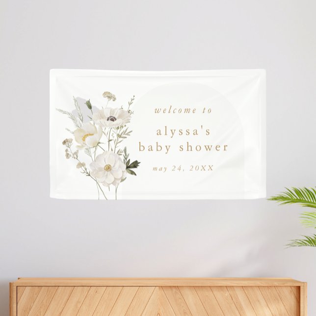 Lona ALYSSA Floral Summer Boho Wild Flower Baby Shower (ALYSSA Floral Summer Boho Wild Flower Baby Shower Banner)