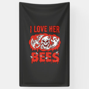 Lona Ama a las abejas calavera murciélago fantasma gote