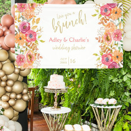 Lona Ama a tu Boda o ducha de brunch-floral