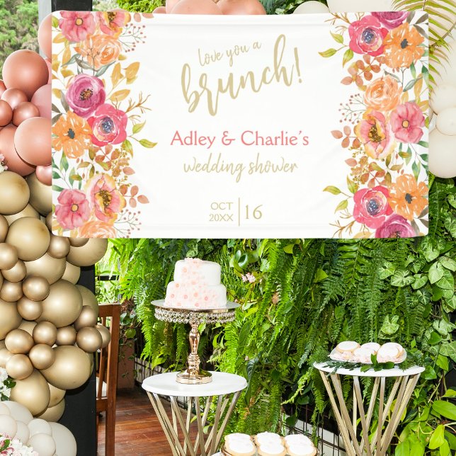Lona Ama a tu Boda o ducha de brunch-floral (Subido por el creador)