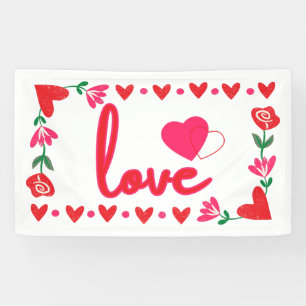 Lona Ama el Banner de Vinilo 3x5 del Día de San Valentí