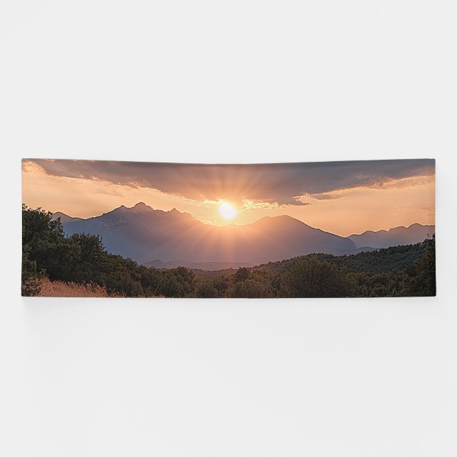 Lona Amanecer en las Montañas Rocosas (Horizontal)