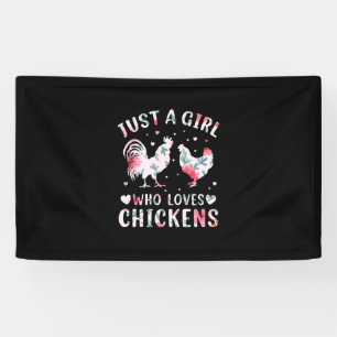 Lona Amante de los pollos Chica que ama los pollos