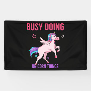 Lona Amante de Unicornios Ocupado Haciendo Cosas de Uni